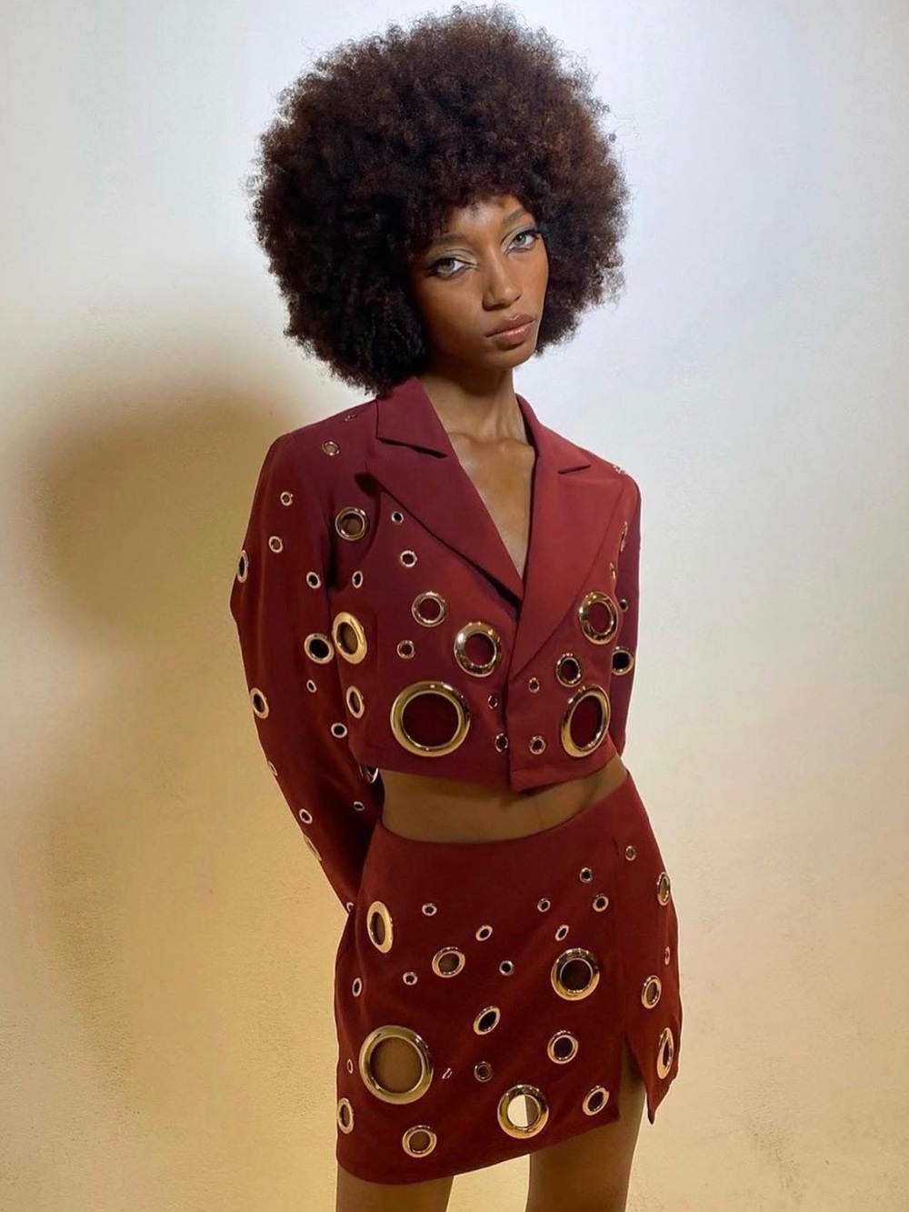 The BRAND Label Circle Of Life Blazer and Skirt Set